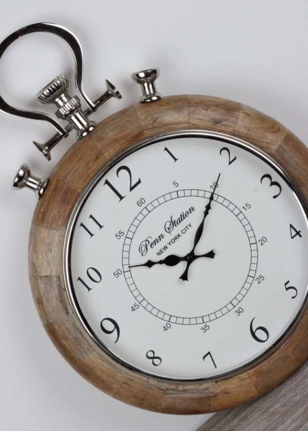 Designové interiérové kapesní hodinky Penn Station 45x60cm ruční výroba
