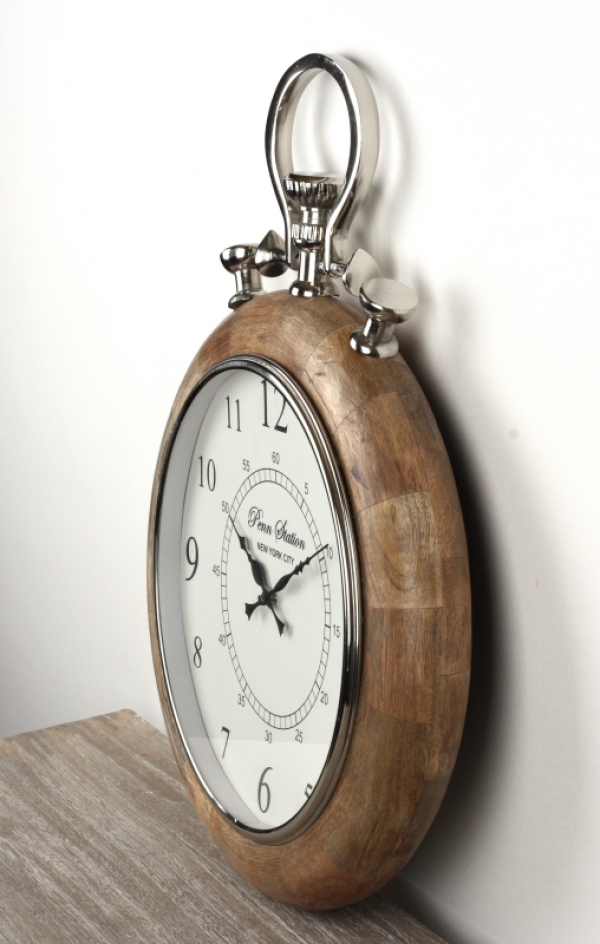 Designové interiérové kapesní hodinky Penn Station 45x60cm ruční výroba