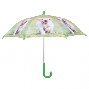 Deštník vystřelovací se zlatým retrívrem 71x71x58cm