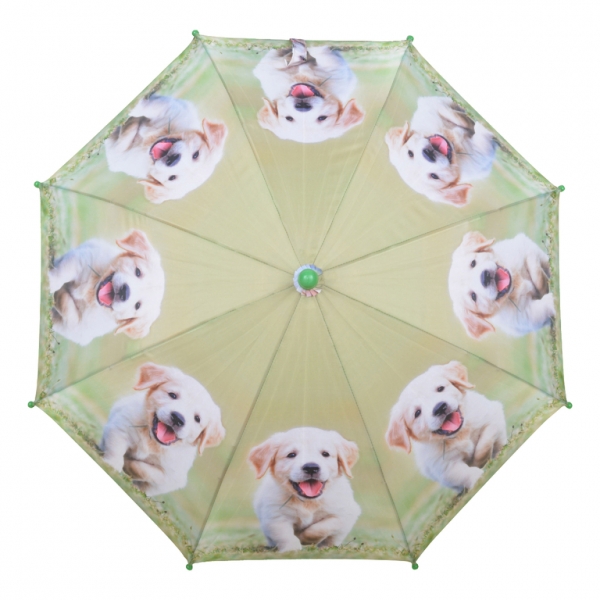 Deštník vystřelovací se zlatým retrívrem 71x71x58cm