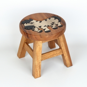 Dětská dřevěná stolička zebra 26cm