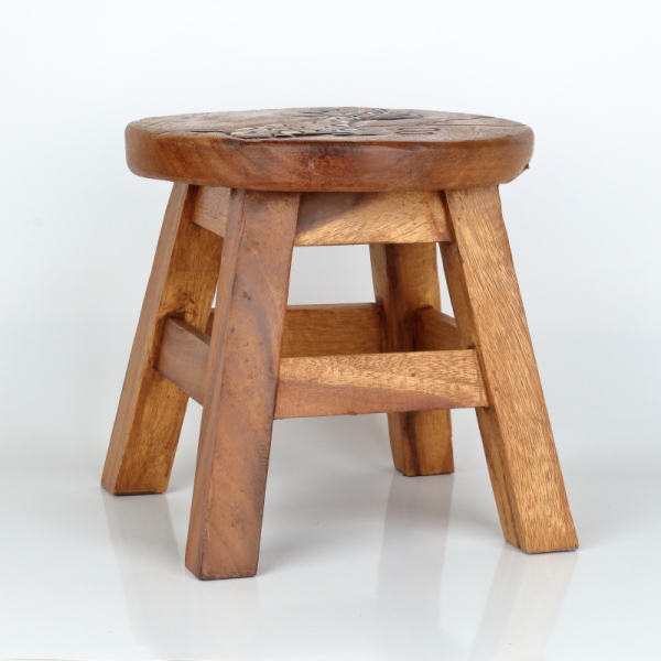 Dětská dřevěná stolička žirafa 26cm