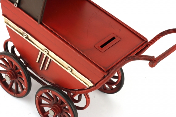 Dětská pokladnička kočár 28x16x26cm