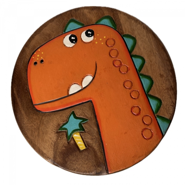 Dětská stolička dřevěná Happy Dino