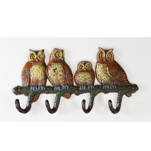 Dětský nástěnný věšák sovičky 31x16cm