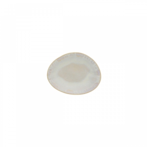 Dezertní talíř oválný BRISA bílý 15 cm keramický