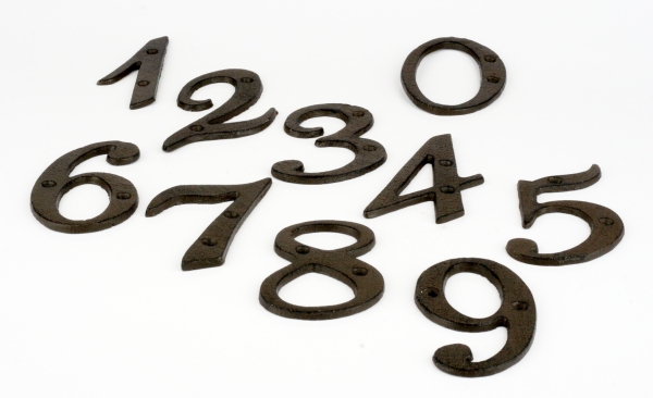 Domovní čísla 0 litina 10,5cm