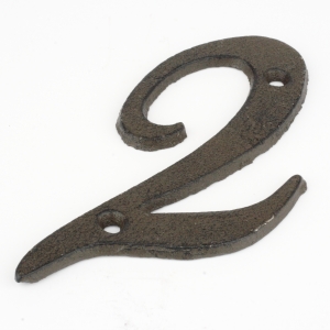 Domovní čísla 2 litina 10,5cm