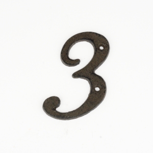 Domovní čísla 3 litina 10,5cm