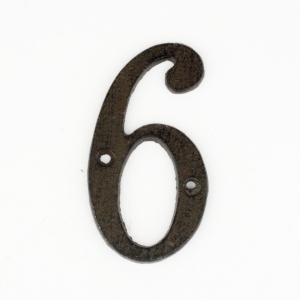 Domovní čísla 6 litina 10,5cm