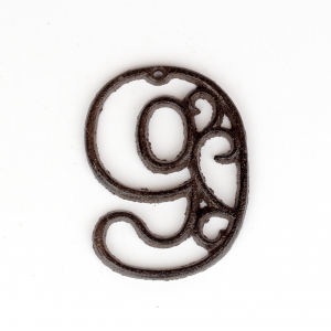 Domovní čísla 9 litina 8,8x12cm