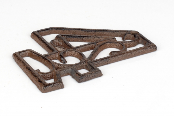 Domovní číslo 4 litina 8,8x12cm