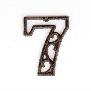 Domovní číslo 7 litina 8,8x12cm