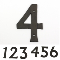 Domovní litinové číslo 4 16,7cm 