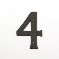 Domovní litinové číslo 4 16,7cm 