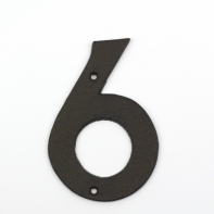 Domovní litinové číslo 6 16,7cm 