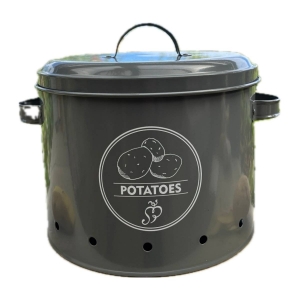 Dóza na brambory šedá 23 x 21 cm objem 5,9 litrů