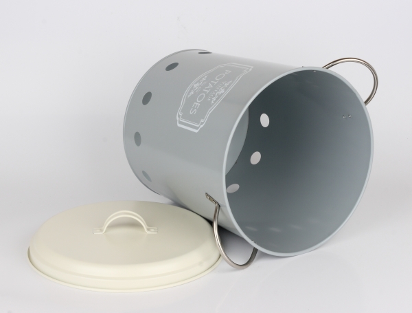 Dóza na brambory šedá VINTAGE 25cm