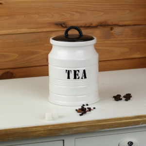 Dóza na čaj kamenina 11,5x11,5x16,5cm