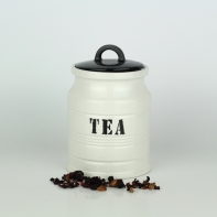 Dóza na čaj kamenina 11,5x11,5x16,5cm