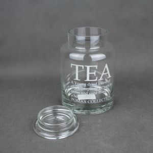 Dóza na čaj skleněná 21cm