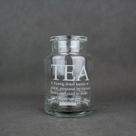 Dóza na čaj skleněná 21cm