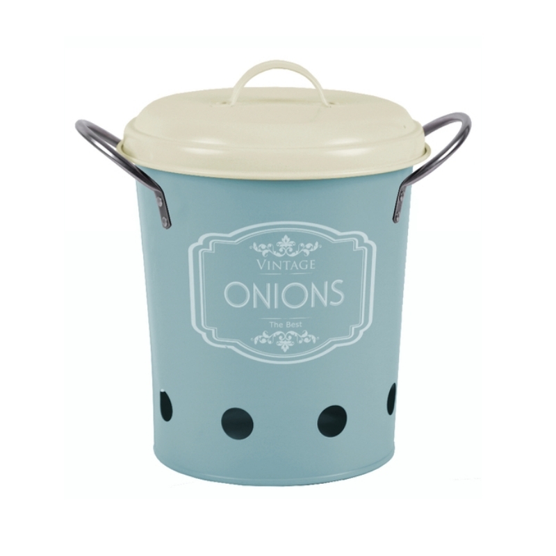 Dóza na cibuli modrá VINTAGE 21cm