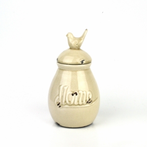 Dóza na cukrovinky s ptáčkem 18cm