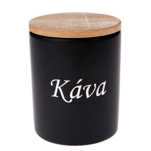 Dóza na kafe černá 10x10x12,5cm