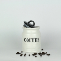 Dóza na kávu kamenina 16,5cm