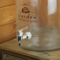 Dóza na limonádu s kohoutkem Garden - černý text 10l