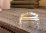 Dóza na máslo čirá skleněná pr.7,5cm vrchní díl