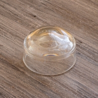 Dóza na máslo čirá skleněná pr.7,5cm vrchní díl