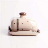 Dóza na máslo keramická Grey dot 