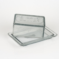 Dóza na máslo skleněná 13,5x19,5x2,5cm