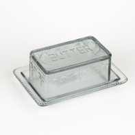 Dóza na máslo skleněná 13,5x19,5x2,5cm