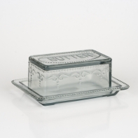 Dóza na máslo skleněná 13,5x19,5x2,5cm