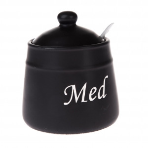 Dóza na med černá 10,5x10,5x12cm