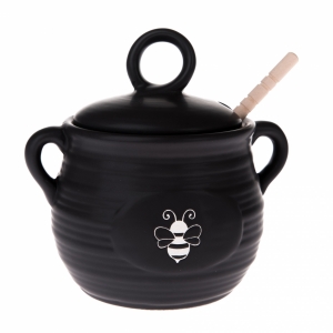 Dóza na med černá 14x14x10,5cm