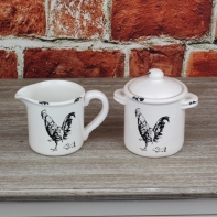 Dóza na potraviny s kohoutem 13cm