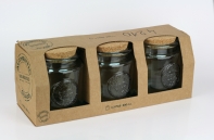 Dóza na potraviny skleněná Authentic 0,8l (sada 3ks)