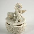Dóza s andílkem Přemýšlení 9cm