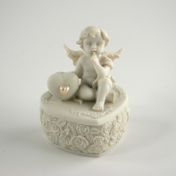 Dóza s andílkem Přemýšlení 9cm