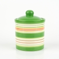 Dóza s víkem pruh zelená 10x13cm