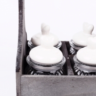 Dózičky na potraviny v přepravce 19x19x26cm