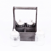 Dózičky na potraviny v přepravce 19x19x26cm