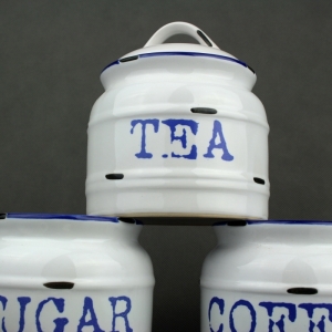 Dózy na potraviny - cukr/čaj/káva (set 3ks) 15cm