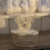 Drátěný koš na vajíčka s kohoutem 24cm