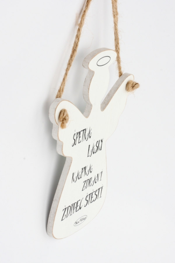 Dřevěná cedule anděl Špetka lásky cm
