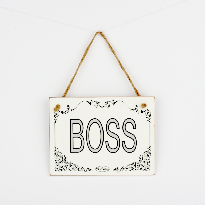 Dřevěná cedule BOSS 20x15cm